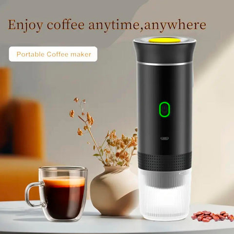 Cafetera Portátil 3 en 1 con Cápsulas y Café Molido | Espresso Rápido en Casa, Oficina o Viaje